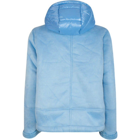 Yes Zee Piumino corto Piumino Donna in ecomontone Celeste A23-YESZEEJ018GN00-0633-XS - Francavilla Moda
